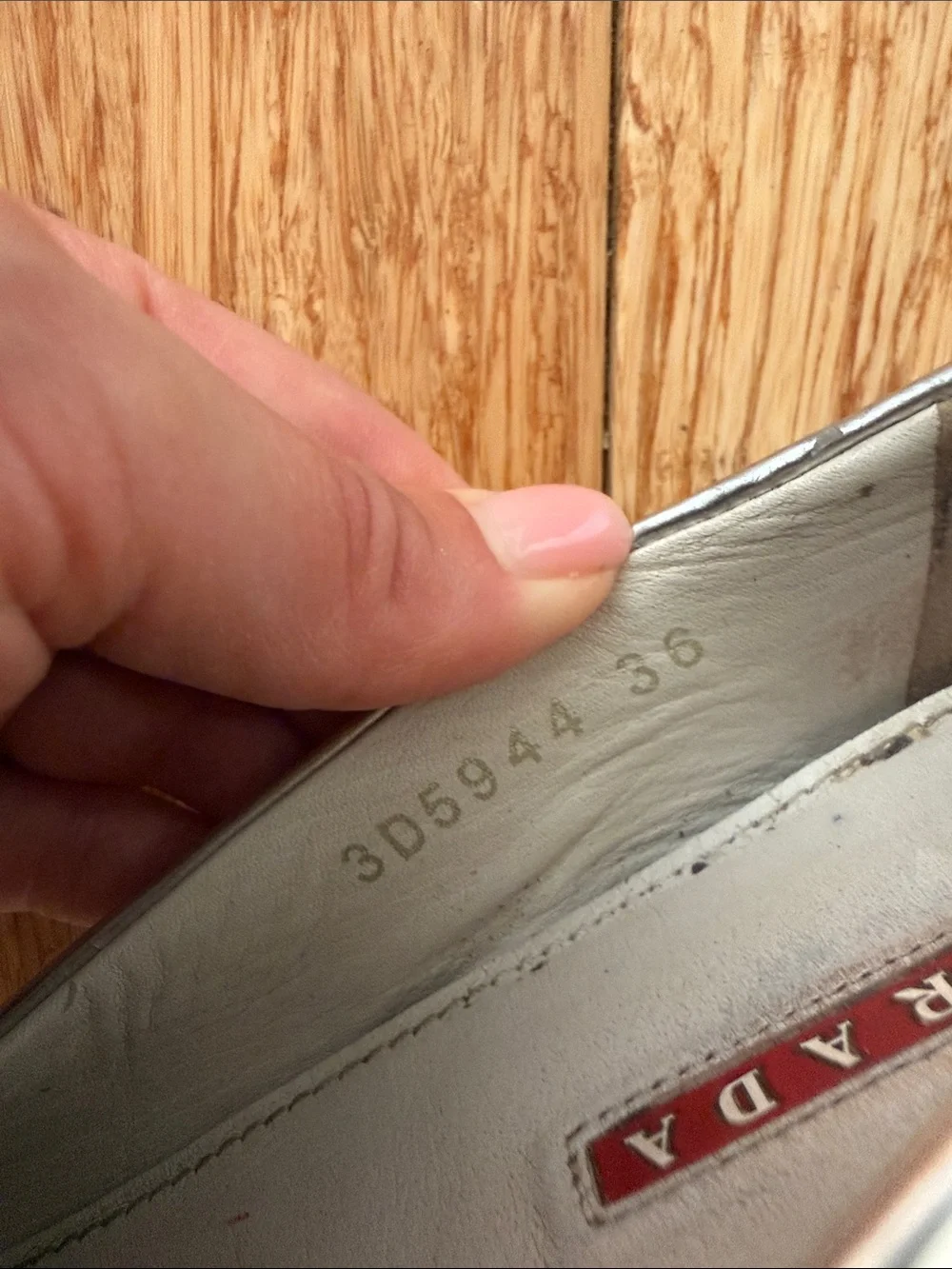 Silver Prada Loafers - 36 - Picture 6 of 6